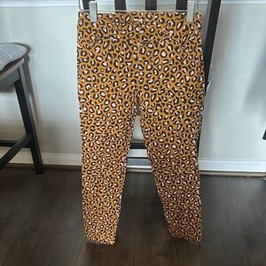 Old Navy Leopard Print Ankle Pants - Brown and Black
